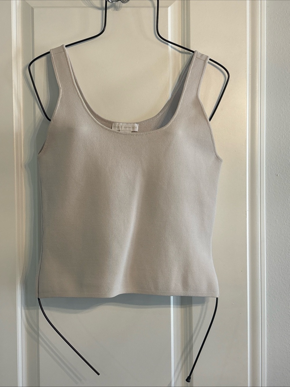 House of Harlow 1960 Cream women’s Scoop Neck stretchy Tank Top - Large
